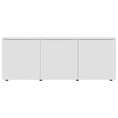 tv-bord 80x34x30 cm konstrueret træ hvid