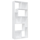 bogreol 67x24x161 cm konstrueret træ hvid