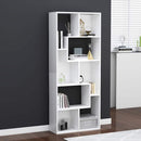 bogreol 67x24x161 cm konstrueret træ hvid