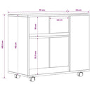 sidebord 70x35x60,5 cm konstrueret træ sonoma-egetræsfarvet