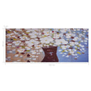lærredsprint blomster i vase 150x60 cm flerfarvet