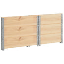 pallerammer 3 stk. 60x80 cm massivt fyrretræ