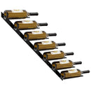 væghængte vinreoler 2 stk. til 14 vinflasker metal sort