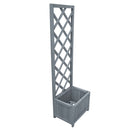 plantekasse med espalier 40x30x135 cm massivt fyrretræ