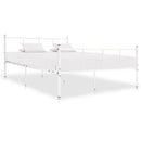 sengestel 120x200 cm metal hvid