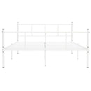 sengestel 120x200 cm metal hvid