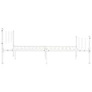 sengestel 120x200 cm metal hvid