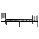 sengestel 180x200 cm metal sort