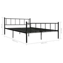 sengestel 180x200 cm metal sort