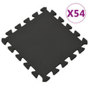 gulvmåtter 54 stk. 4,86 ㎡ EVA-skum sort