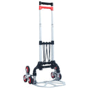 foldbar transportvogn til trapper 70 kg aluminium sølvfarvet