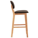 barstole 2 stk. stof brun