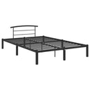 sengestel 140x200 cm metal sort