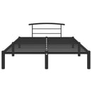 sengestel 140x200 cm metal sort