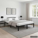 sengestel 140x200 cm metal sort