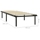 sengestel 100x200 cm metal sort