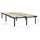 sengestel 140x200 cm metal sort