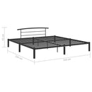 sengestel 200x200 cm metal sort