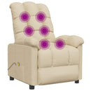 massagestol stof cremefarvet