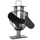 varmedrevet ovnventilator 2 blade sort