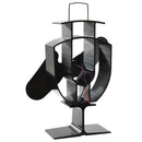 varmedrevet ovnventilator 2 blade sort