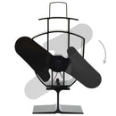 varmedrevet ovnventilator 2 blade sort
