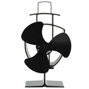 varmedrevet ovnventilator 3 blade sort