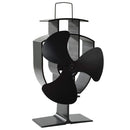 varmedrevet ovnventilator 3 blade sort