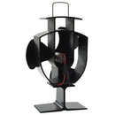 varmedrevet ovnventilator 3 blade sort