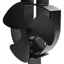 varmedrevet ovnventilator 3 blade sort