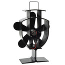 varmedrevet ovnventilator 5 blade sort