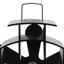 varmedrevet ovnventilator 5 blade sort