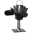 varmedrevet ovnventilator 2 blade sort