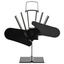 varmedrevet ovnventilator 2 blade sort