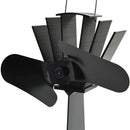 varmedrevet ovnventilator 2 blade sort