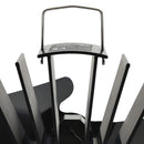 varmedrevet ovnventilator 2 blade sort