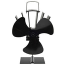 varmedrevet ovnventilator 3 blade sort