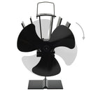 varmedrevet ovnventilator 3 blade sort