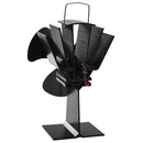 varmedrevet ovnventilator 3 blade sort