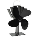 varmedrevet ovnventilator 4 blade sort