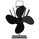 varmedrevet ovnventilator 4 blade sort