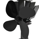 varmedrevet ovnventilator 4 blade sort