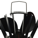 varmedrevet ovnventilator 4 blade sort
