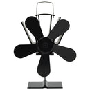 varmedrevet ovnventilator 5 blade sort
