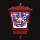 julelampe med LED-lys og julemand 40x27x45 cm rød