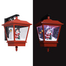 julelampe med LED-lys og julemand 40x27x45 cm rød