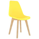 spisebordsstole 6 stk. plastik gul