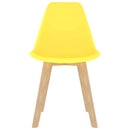 spisebordsstole 6 stk. plastik gul