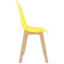 spisebordsstole 6 stk. plastik gul