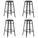 barstole 4 stk. stål sort